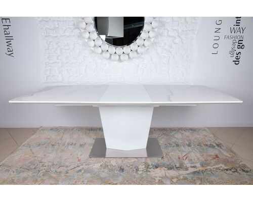 Стол обеденный MICHIGAN (180/230*95*76cmH) керамика белый - Фото №1