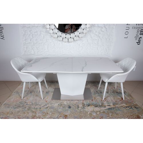 Стол обеденный MICHIGAN (180/230*95*76cmH) керамика белый - Фото №4