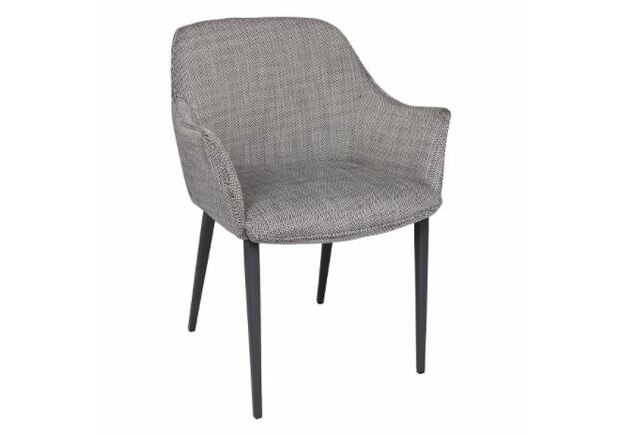 Кресло MILTON (51*61*78 cm текстиль) рогожка черно-белый - Фото №1