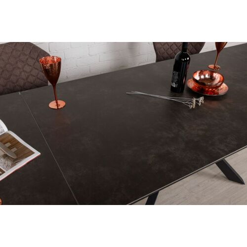 Стол обеденный OSHAWA (160/240*90*76 cm керамика) темно-коричневый - Фото №3
