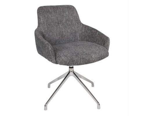 Кресло поворотное OLIVA (60*63*83 см, текстиль) серый - Фото №1