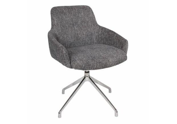 Кресло поворотное OLIVA (60*63*83 см, текстиль) серый - Фото №1