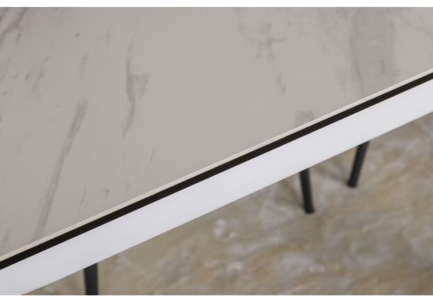 Стол обеденный ALTA (120(+50)*80*76 cm керамика ) белый - Фото №2