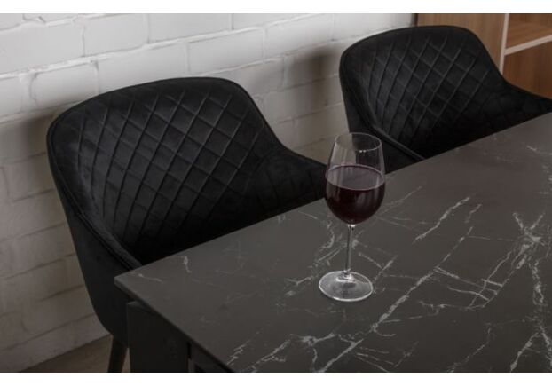 Стол обеденный ALTA (120(+50)*80*76 cm керамика) черный - Фото №2