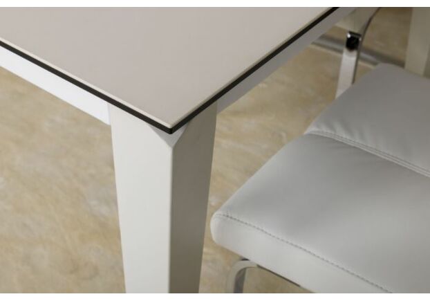 Стол обеденный ALTA (120(+50)*80*76 cm керамика ) белый матовый - Фото №2