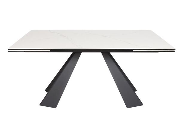 Стол обеденный DELTA (160/240*90*76cmH керамика) черный/белый - Фото №2