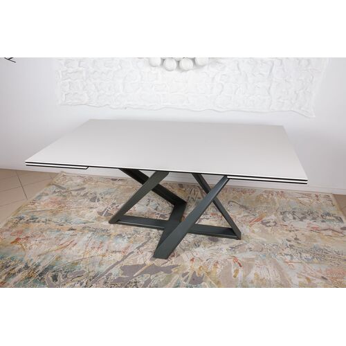 Стол обеденный FLEETWOOD NEW (160/240*90*75cmH) керамика молочный - Фото №5