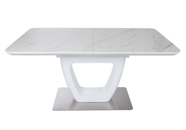 Стол обеденный TORONTO (160+(50)*90*76) керамика белый мат - Фото №2