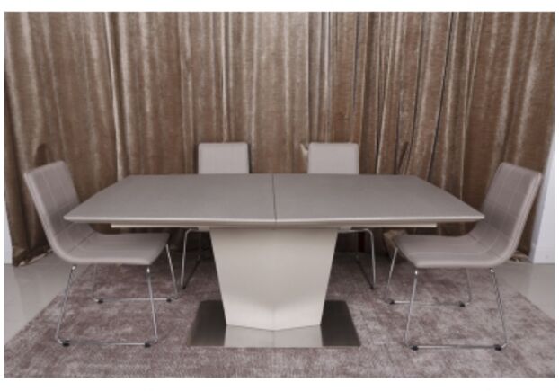 Стол обеденный MICHIGAN (180/230*95*76cmH стеклокерамика) мокко/пудра - Фото №1