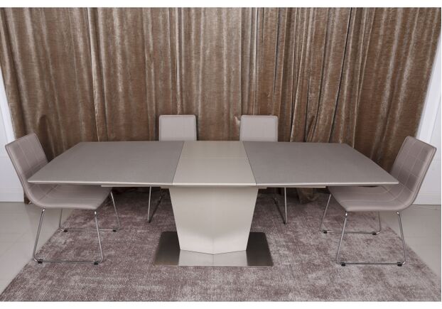 Стол обеденный MICHIGAN (180/230*95*76cmH стеклокерамика) мокко/пудра - Фото №2