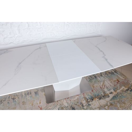 Стол обеденный MICHIGAN (180/230*95*76cmH) керамика белый - Фото №5
