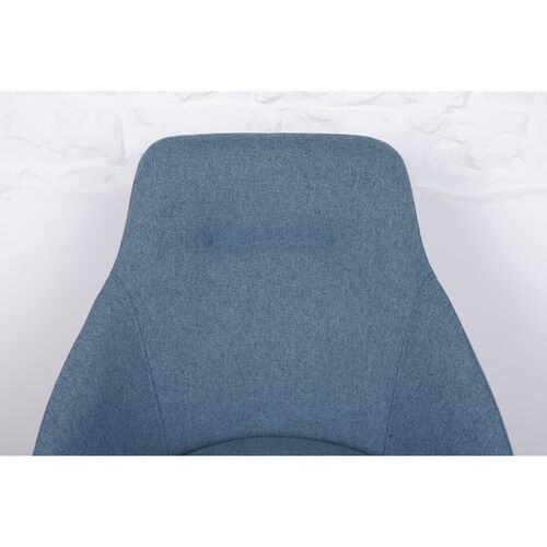 Стул поворотный TOLEDO (58*55*87 cm - текстиль) голубой - Фото №3