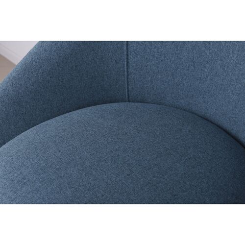 Стул поворотный TOLEDO (58*55*87 cm - текстиль) голубой - Фото №4