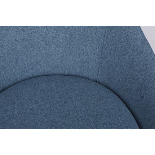 Стілець поворотний TOLEDO (58*55*87 cm - текстиль) синій - Фото №4