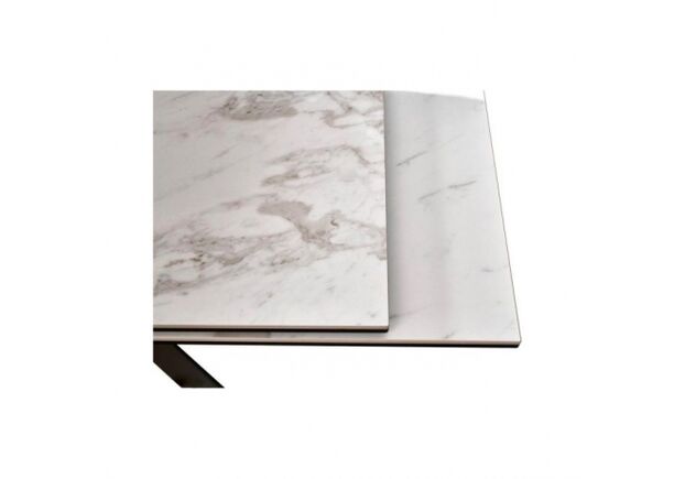 Стол GRACIO VOLAKAS WHITE (Грацио Волакас Вайт) 160(+40+40)*90*76 см белая керамика/серые ножки  - Фото №2