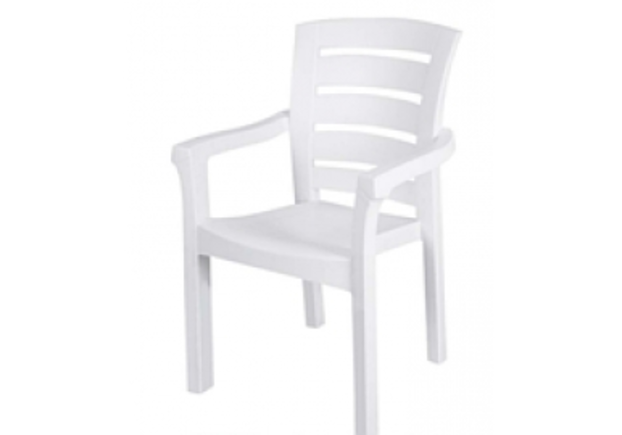 Кресло пластиковое Didim белое - Фото №1