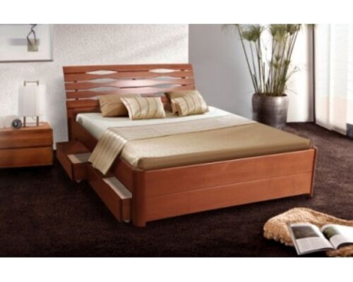 Кровать Мария Люкс с ящиками 160*200 см массив бука - Фото №1