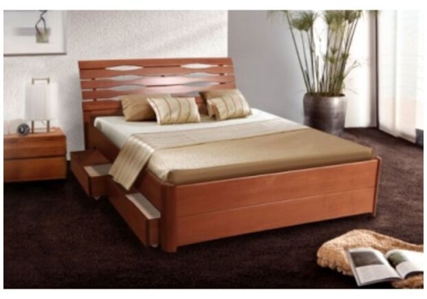 Кровать Мария Люкс с ящиками 160*200 см массив бука - Фото №1