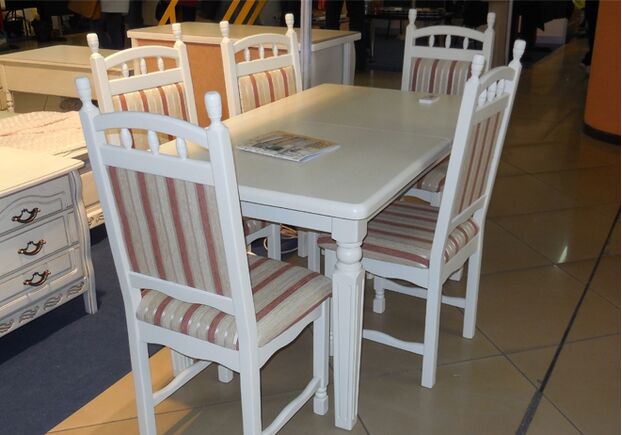 Обеденный комплект Идеал - стол и 5 стульев  - Фото №2