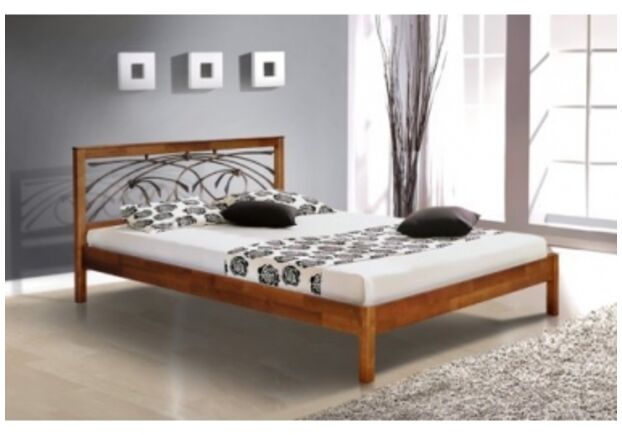 Кровать Карина 160x200 см массив ольхи/каштан - Фото №1