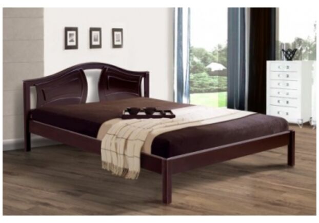 Кровать Марго 160x200 см массив ольхи/орех темный - Фото №1