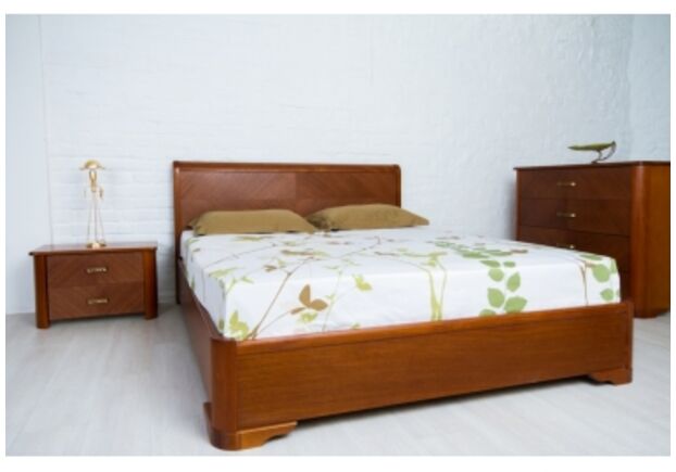 Кровать Ассоль с подъемным механизмом 160*200 см массив бука светлый орех - Фото №1