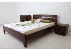 Кровать Каролина без изножья 120x200 см темный орех