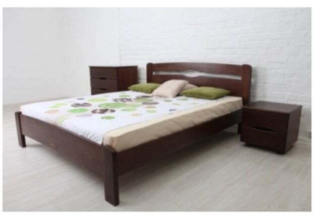 Кровать Каролина без изножья 160x200 см темный орех - Фото №1