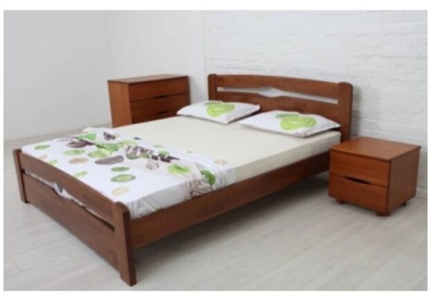 Кровать Каролина с изножьем 80x200 см темный орех - Фото №1