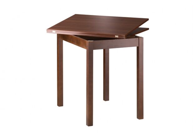 Стол обеденный деревянный раскладной Мелитополь Мебель Нордик 60(120)*80 см орех CO-257R - Фото №2
