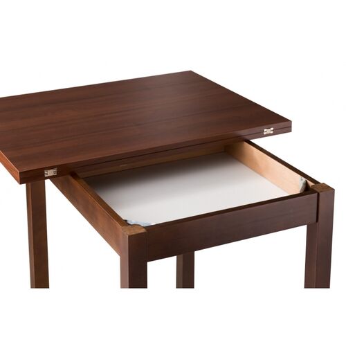 Стол обеденный деревянный раскладной Мелитополь Мебель Нордик 60(120)*80 см орех CO-257R - Фото №3