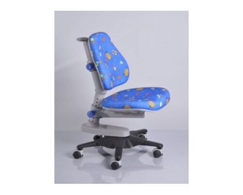 Крісло ергономічне Mealux Newton Y-818 BB синя оббивка з жучками - Фото №1