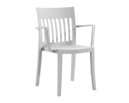 Пластиковый стул с подлокотниками Eden-K светло-серый - Фото №1