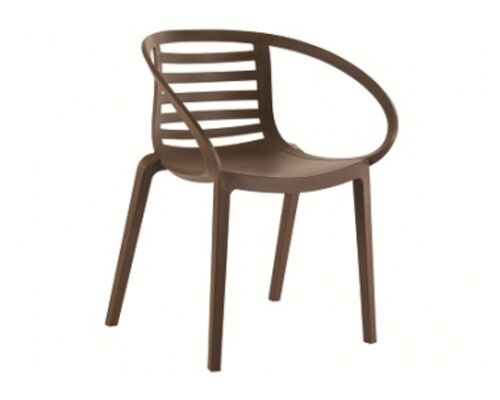 Кресло пластиковое Mambo коричневое  - Фото №1
