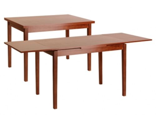 Стол обеденный деревянный раскладной Мелитополь Мебель Жанет 2 110(147)(184)*70 см темная яблоня CO-260Y - Фото №1