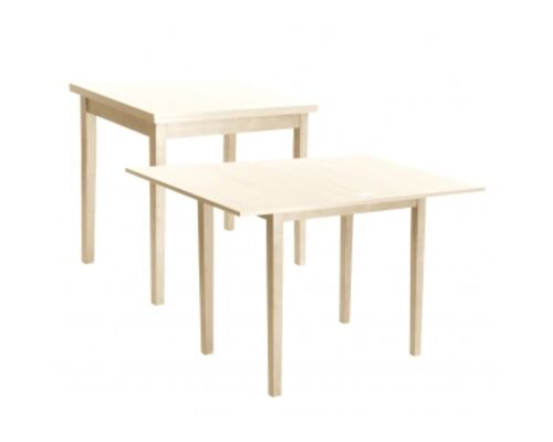 Стол обеденный деревянный раскладной Мелитополь Мебель Нордик 60(120)*80 см бежевый CO-257B - Фото №1