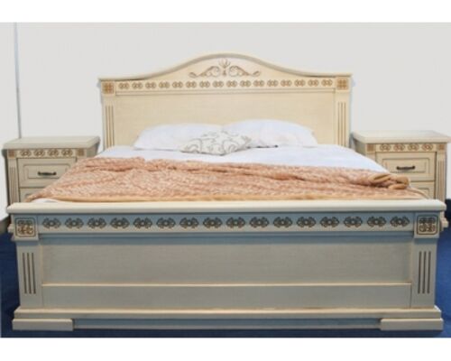 Кровать из дуба Венеция 160*200 см с патиной - Фото №1