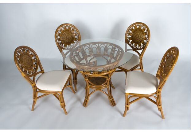 Обеденный комплект из натурального ротанга Аскания стол и 4 стула - Фото №2