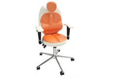 Кресло ортопедическое KULIK SYSTEM TRIO детское 8-14 лет цвет белый с оранжевыми вставками