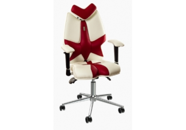 Кресло ортопедическое KULIK SYSTEM FLY детское 8-14 лет цвет белый вставки красные - Фото №1