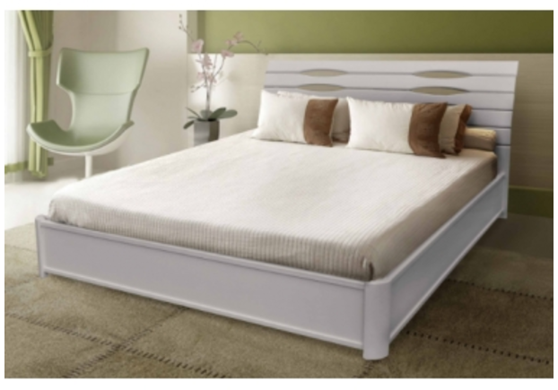 Кровать Мария с подъемным механизмом 160х200 см массив бука белая - Фото №1