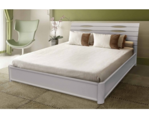 Кровать Мария с подъемным механизмом 140х200 см массив бука белая - Фото №1