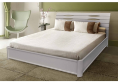 Кровать Мария с подъемным механизмом 180х200 см массив бука белая
