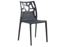 Кресло барное пластиковое Ego-Rock верх черный/сиденье антрацит