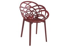 Кресло барное пластиковое Flora красный кирпич матовое