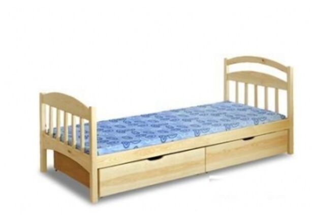 Односпальная кровать с двумя ящиками "Карина" комби 80*190 см - Фото №1