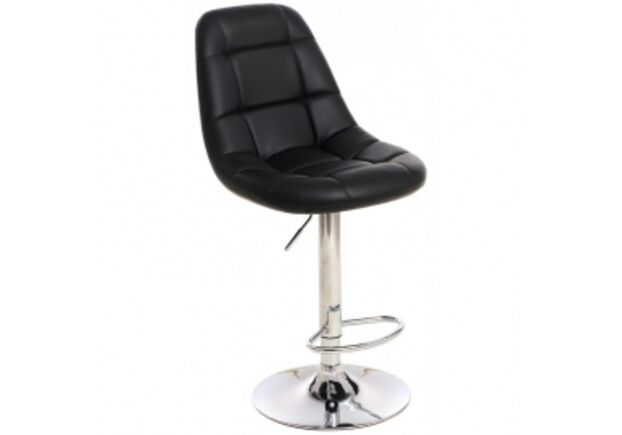 Барный стул B-45 кожзам черный /основание металл - Фото №1