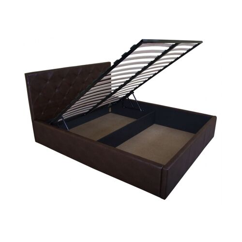 Ліжко BRIZ 160x200 см з підйомним механізмом колір коричневий - Фото №2