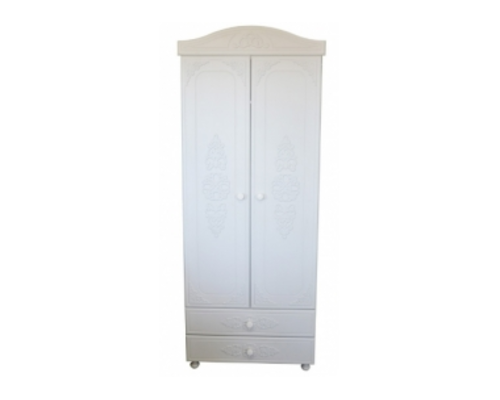 Шкаф двухдверный Анжелика цвет белый - Фото №1
