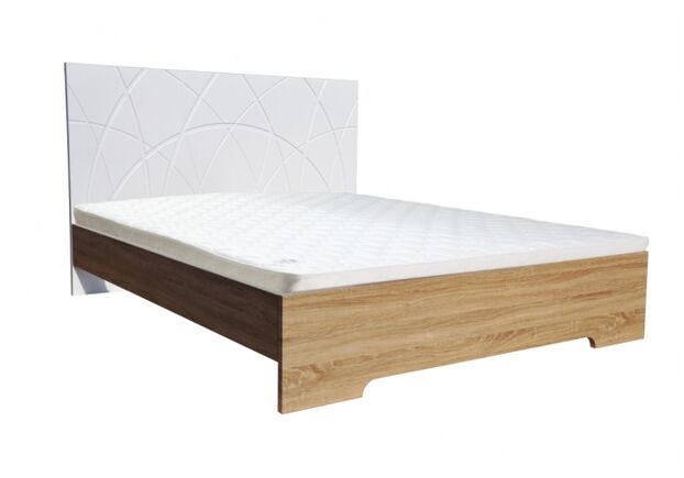 Кровать Миа 160х200 см цвет белый+дуб сонома - Фото №2